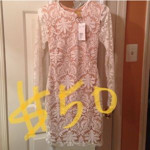 Lace white h&m cocktail dress